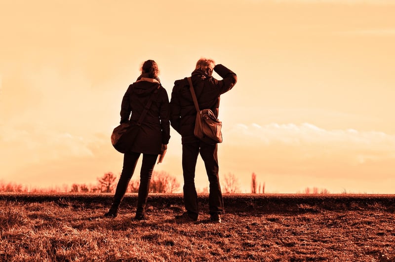 Couple Silhouette at Sunset
